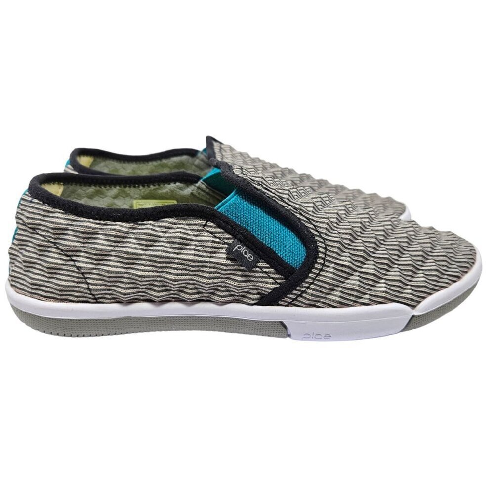 PLAE Gray and Black Slip-On Sneakers Modern Comfort